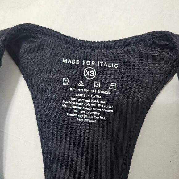 ITALIC Racerback Sports Bra in Black Size XS NWT - Picture 5 of 8